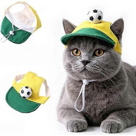 Chapeau pour chien avec protection solaire, casquette de football, chapeau de sport extérieur avec trous pour les oreilles, chapeau ajustable pour petits et moyens chiens, grand chien, vert (1/5)