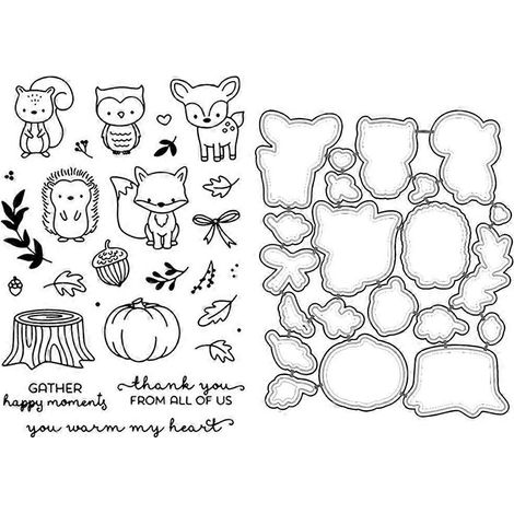 Set mit Tiermotiven aus transparentem Silikon, Stanzformen, dekorative Prägeform und Schablone