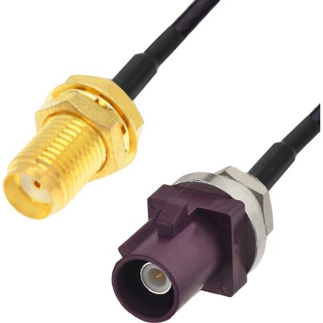 Pigtail fakra D-Stecker BHF/SMA-Buchse RF1.37 50cm