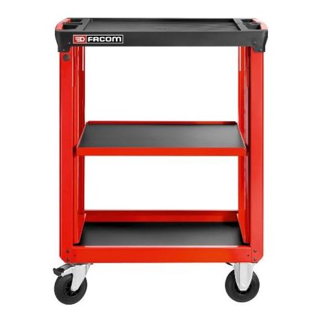 Facom – Chariot de visite 3 plateaux en PP – Dimensions 560 x 460mm – Charge moyenne – Idéal pour espaces de travail (1/5)