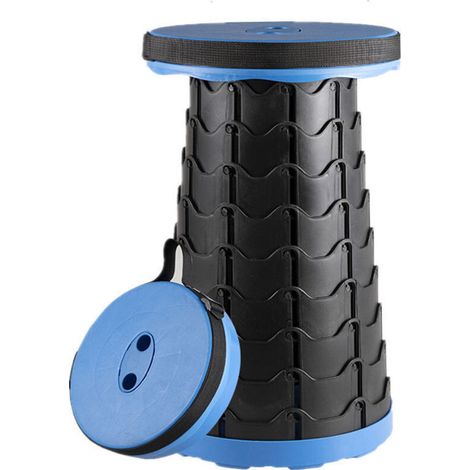 Tabouret télescopique portable, tabouret pliant rétractable pour camping, jardin, pêche, randonnée, tabourets pliables réglables (1/5)