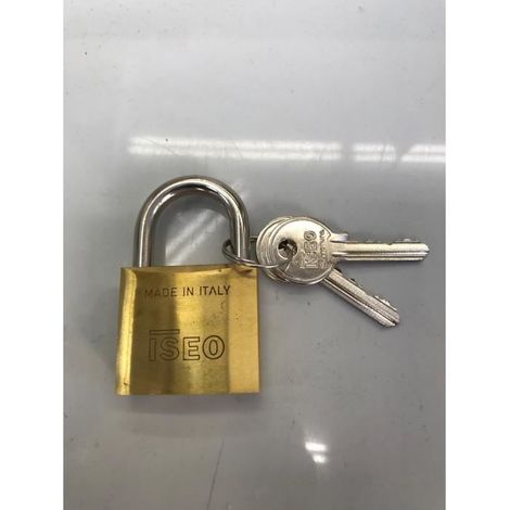 Cadenas - ISEO - 30 mm - Laiton - Anse cimentée - 3 goupilles - 2 clés
