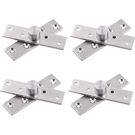 Charnière - Rotative - Rotation 360 Degrés - 4 Pièces - Pour Portes en Bois - Argent (1/5)