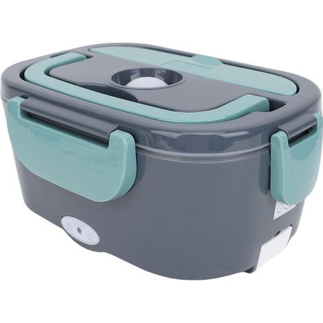 Portapranzo elettrico verde scuro per auto e casa, riscaldato in acciaio inox 304, ideale per l'ufficio, con isolamento termico e funzione di riscaldamento, standard americano 110V.