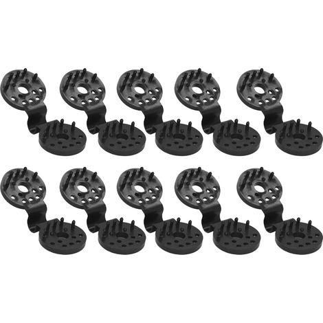 100 attaches de toile d'ombrage en plastique noir, robustes, anti-oiseaux, pour serre, jardin extérieur (1/5)