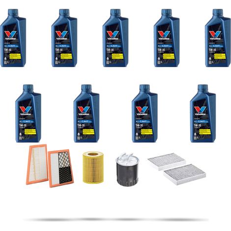 Kit tagliando 4 FILTRI e 9L OLIO compatibile con Mercedes Classe M (W164) 350 cdi 155kw Dal 2009 (1/5)
