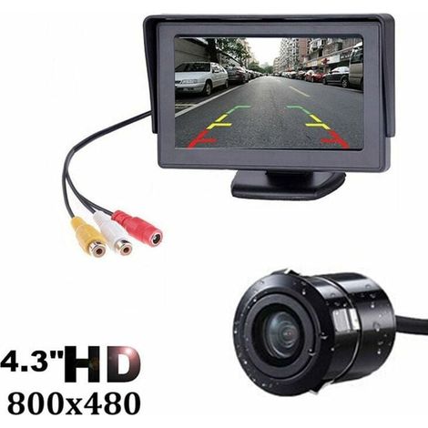 HD 1080P Reversing Camera 4.3'' Screen Dashboard Monitor Parking System Kit for Car Camping Truck Caravan Waterproof Night Vision
