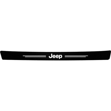 (1 pièce pour coffre) Autocollant de protection de seuil de porte de voiture en fibre de carbone de haute qualité, compatible avec Jeep Wrangler, Grand Cherokee, Compass, Wagoneer, Gladiator, Avenger (1/4)