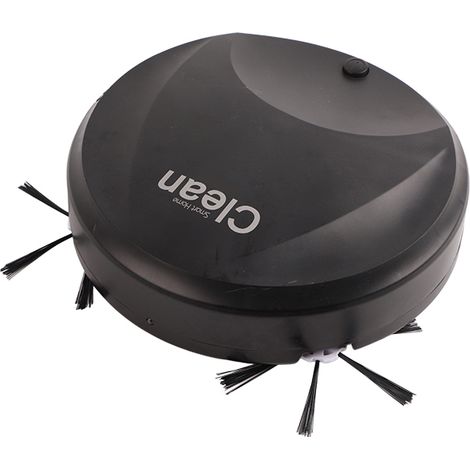 Aspirateur robot intelligent sans fil, silencieux, rechargeable par USB, nettoyage automatique, robot de balayage et de lavage, noir (1/3)