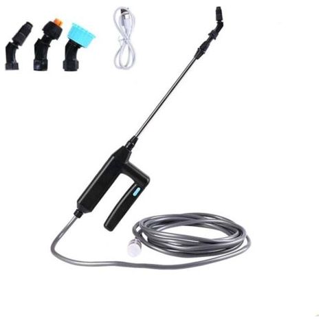 Pulvérisateur électrique, Lance Telescopique Pulverisateur Electrique Toiture, USB Rechargeable Pulvérisateur Jardin, Portable Pulvérisateur Jardin avec Buses et 3M de Tuyau