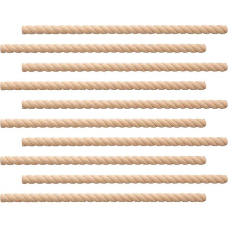Moulure décorative 10 Pièces de décoration de cadre en bois brut  Longue moulure décorative de cadre en hêtre sculpté et découpable pour panneaux muraux, armoires, miroirs, portes, (1/5)