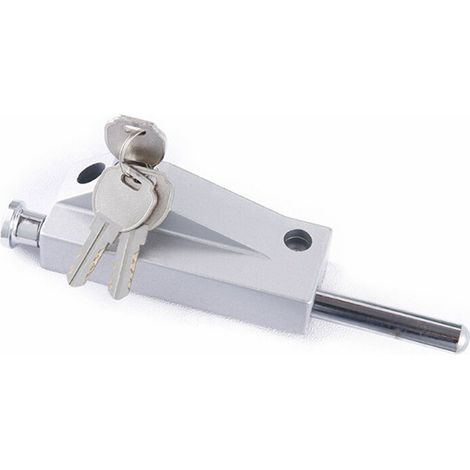 Boulon de porte polyvalent blanc, sécurité de porte de verrouillage de la clé Sécurité de la porte, verrouillage de porte universelle avec clé pour une utilisation interne et externe, verrouillage de (1/5)