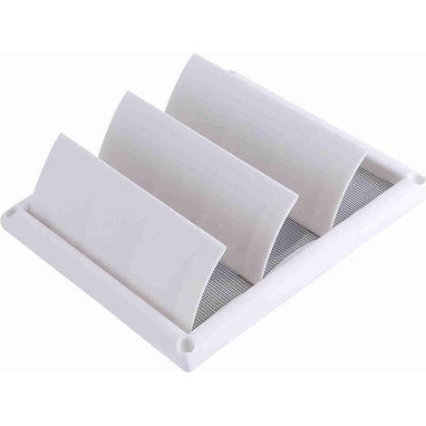 Grille de Ventilation Murale 3 Volet Plastique Grille Anti Insectes Blanche 20x20cm Nouveau 1PC (1/5)