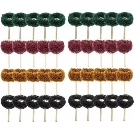 40Pcs 1"(25mm) Roue abrasive Roue de polissage pour Dremel Outil rotatif (1/5)