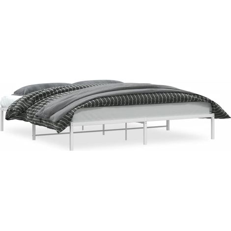 Maison Exclusive - Bettgestell Metall Weiß 193x203 cm