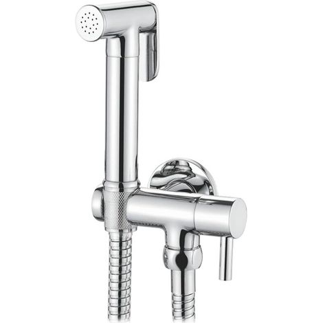 WC Set avec, Flexible, Support, Douchette, Chromé, Argent