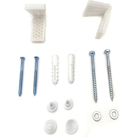 Toilet Floor Fixing Kit, Toilet Fixing Screws, Toilet Base Fixing Kit Including Extension Plug, Mounting Bracket for Fixing/Spare Parts (80 mm Screws) (1/5)
