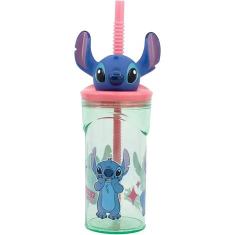 Botella POS Stitch 38247 3D con pajita de 360 ml