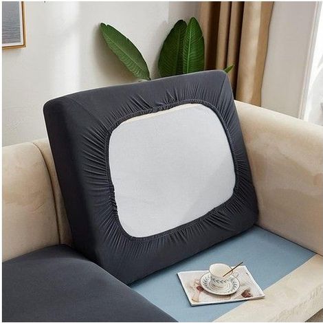 Housse de coussin extensible - Matériau extensible - Durable et résistant aux rides - Anti-boulochage (1/5)