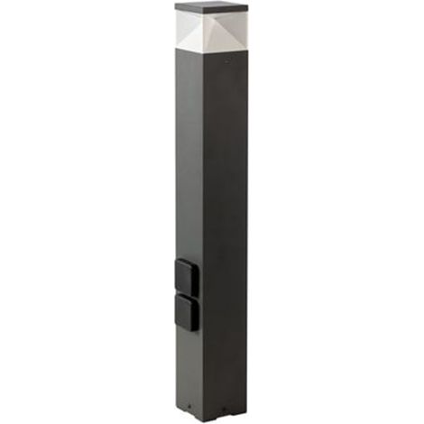 Paletto Alto Moderno Diamond Con Prese Alluminio Grafite 12W Led 3000K (1/2)