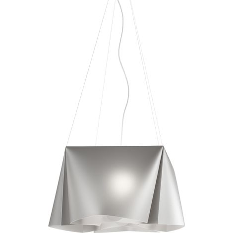 Lampadario a sospensione cinque luci luci WANDA in Polilux Argento diametro 59x h31 cm (1/2)
