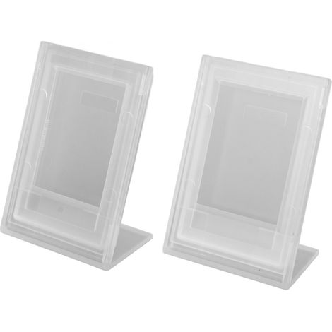 Lot de 2 cadres photo en forme de L autoportants pour Mini 12, 11, 9, 8 et 7 pouces (EVO), cadre photo incliné transparent de 3 pouces. (1/5)