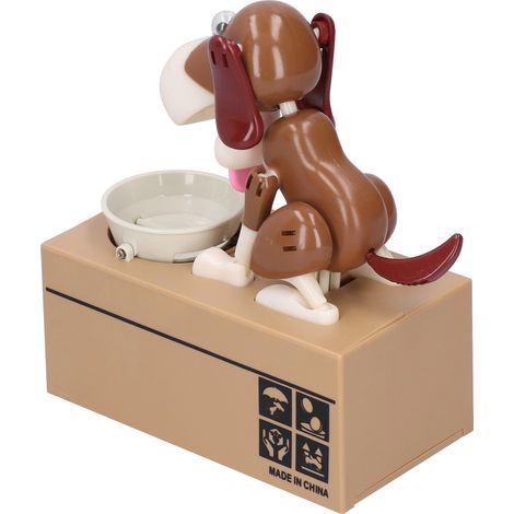 Une tirelire en forme de chien pour enfants qui mange de l'argent, une tirelire en forme de chien qui vole de l'argent, une tirelire en forme de chat qui porte chance et ressemble à un chien avide d'a (1/5)