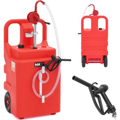 Depósito de combustible portátil con bomba manual sobre ruedas 20 l/min 120 l (1/5)