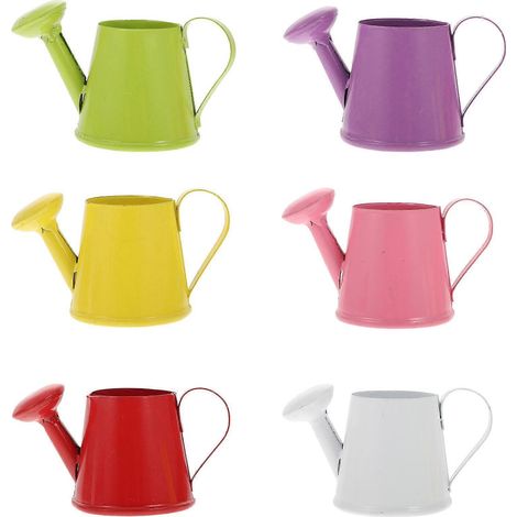 Lot de 6 arrosoirs jouets pour enfants, accessoires d'arrosage de fleurs et de jardin.-8.50X4.70X4.30CM-Assorted Color (1/3)