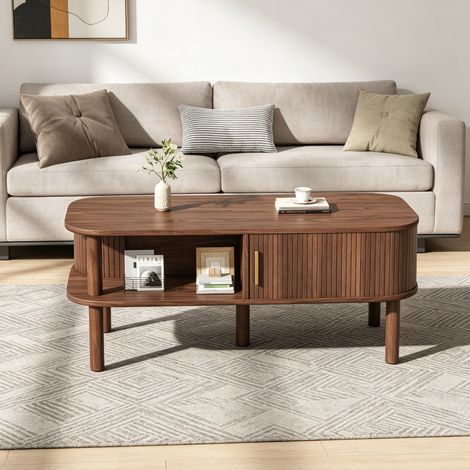 Mesa centro con almacenaje MDF 110x55x45 cm OKMYHOME (1/5)