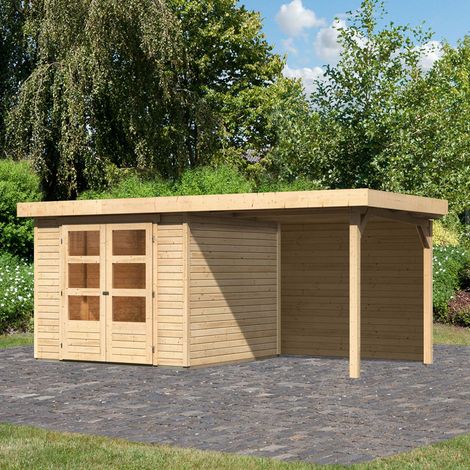 SH Askola 3,5 natur242x242x211 mit AD 2,40m + Rückwand