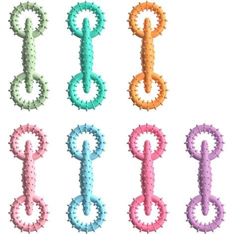 Jouet à mâcher pour chien en TPR avec texture épineuse et tirette - Idéal pour chiots, dentition et lutte contre l'ennui - Couleurs variées (1/5)