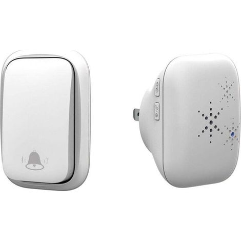 Sonnette sans Fil et sans Pile Extérieur Étanche IP 68 Neige Pluie Humidité,blanc (1/5)