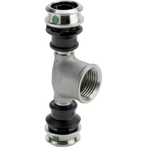 Viega Raxinox-T-Stück, d1 20, Rp 1/2, d2 20 Stahl nichtrostend Modell 4417, 724214 (1/2)