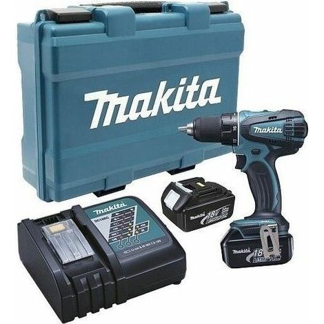 Perceuse visseuse Professionnelle 18V 3.0Ah 62nm, 2 batteries, chargeur, en coffret - Makita - DDF482RFE (1/5)
