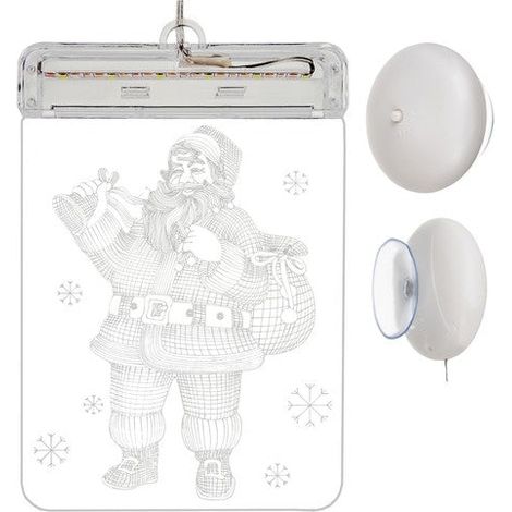 Vidriera LED 3D- Papá Noel