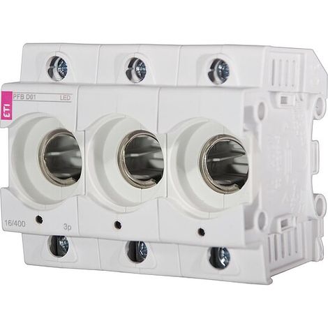 ETI Neozed D01 Sicherungssockel 3-polig mit LED, PFB D01 3p LED, REG