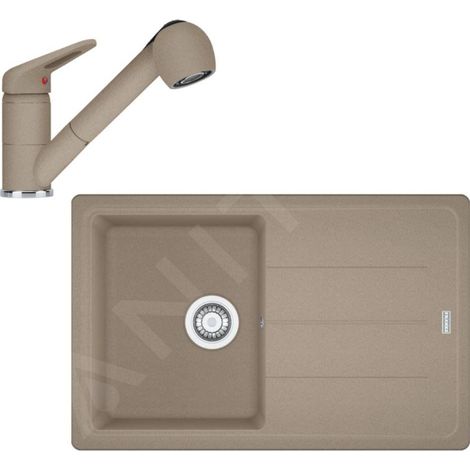 Franke - Ensemble de cuisine G57, évier en fragranit BFG 611-78 et mitigeur FC 9547.424, cachemire 114.0510.431 (1/5)