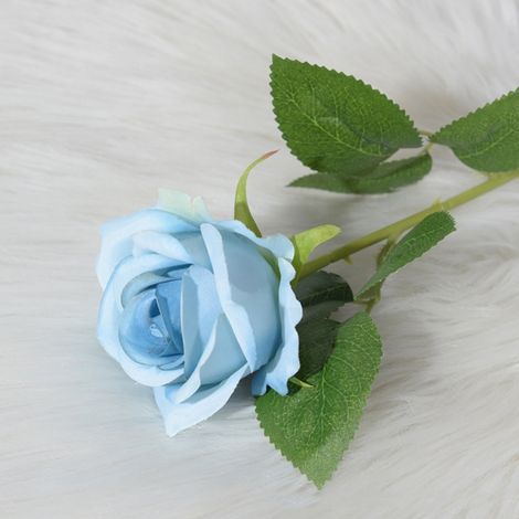 Rose Artificielle - Tige Longue 50 cm - Pour Décoration Intérieure Mariage Fête Bureau - 1 Pièce (1/4)