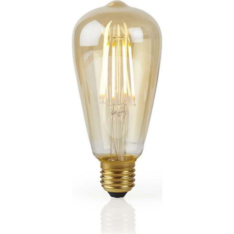 Ampoule LED intelligente Wi-Fi Nedis WIFILF10GDST64 avec filament E27 St64 5 W 500 Lm (1/5)