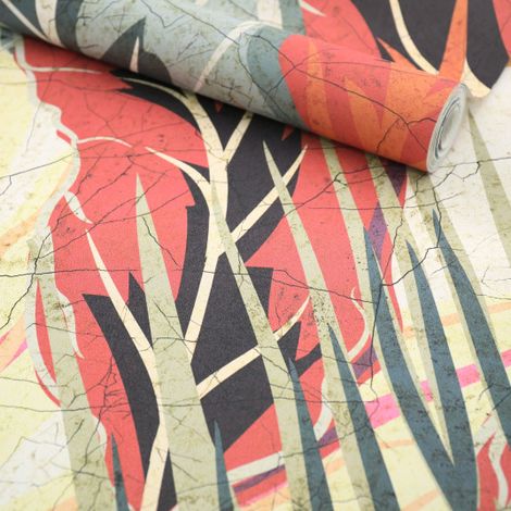 Papier peint panoramique - Format XL - Feuilles flamboyantes - Mur(s) panoramique(s) (1/5)