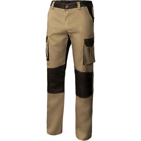 Pantalon multipoches beige/noir - talla 44