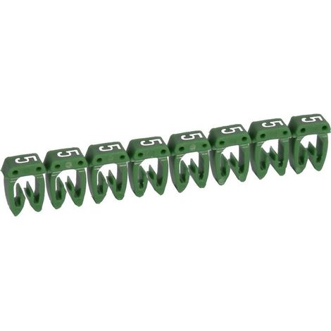 038215 Legrand - Boite De 1200 Repères Cab 3 Pour Fils 0,5mm² à 1,5mm² - Marquage Chiffre 5 Vert