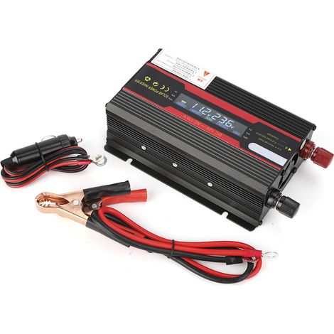 Convertisseur de tension voiture 600W 12V à 110V avec affichage LCD, onduleur de puissance transformateur (1/5)