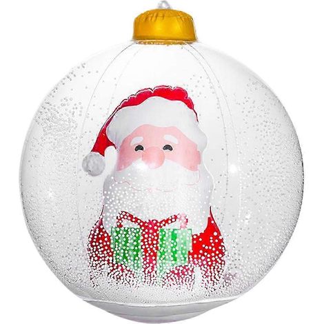Boules de Noël gonflables géantes illuminées pour décorer votre jardin avec des ornements festifs. (1/5)