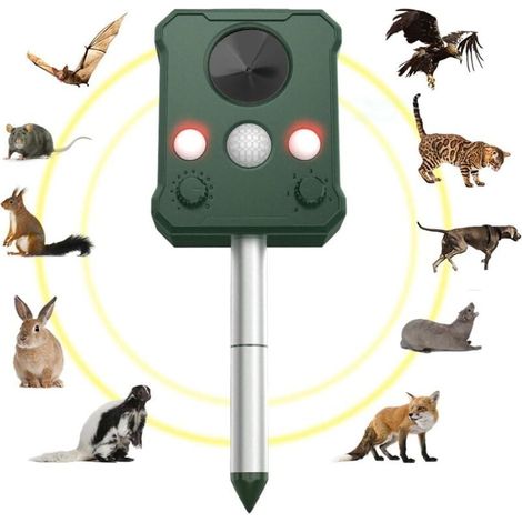YMYNY Solar Ultraschallvertreiber, Solar Maulwurfvertreiber für Tiere, Solar Repeller, IP65, Ultraschallvertreiber, Ultraschall Tiervertreiber für Garten, Anti Maus Anti Tier (1/4)