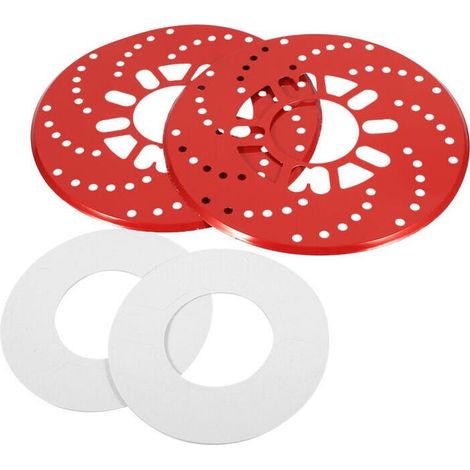 1 jeu de caches décoratifs pour disques de frein en aluminium, 26 cm, rouge, pour automobile