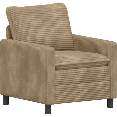 vidaXL Canapé Taupe 76 x 81 x 87,5 cm Polyester (1/5)