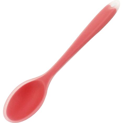1 Cuillère en silicone rouge, ustensile de cuisine, accessoire de table, pour restaurant et dessert (1/5)