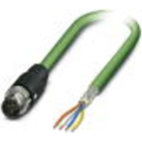 Câble Ethernet catégorie 5 Blindé Phoenix Contact, Vert, 5m Avec connecteur Droit ( Prix pour 1 ) (1/2)